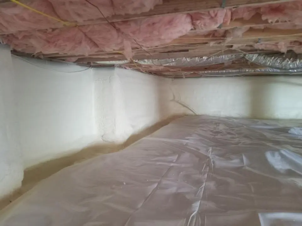 Crawl space encapsulation with closed-cell spray foam for Attic Insulation in Berkeley